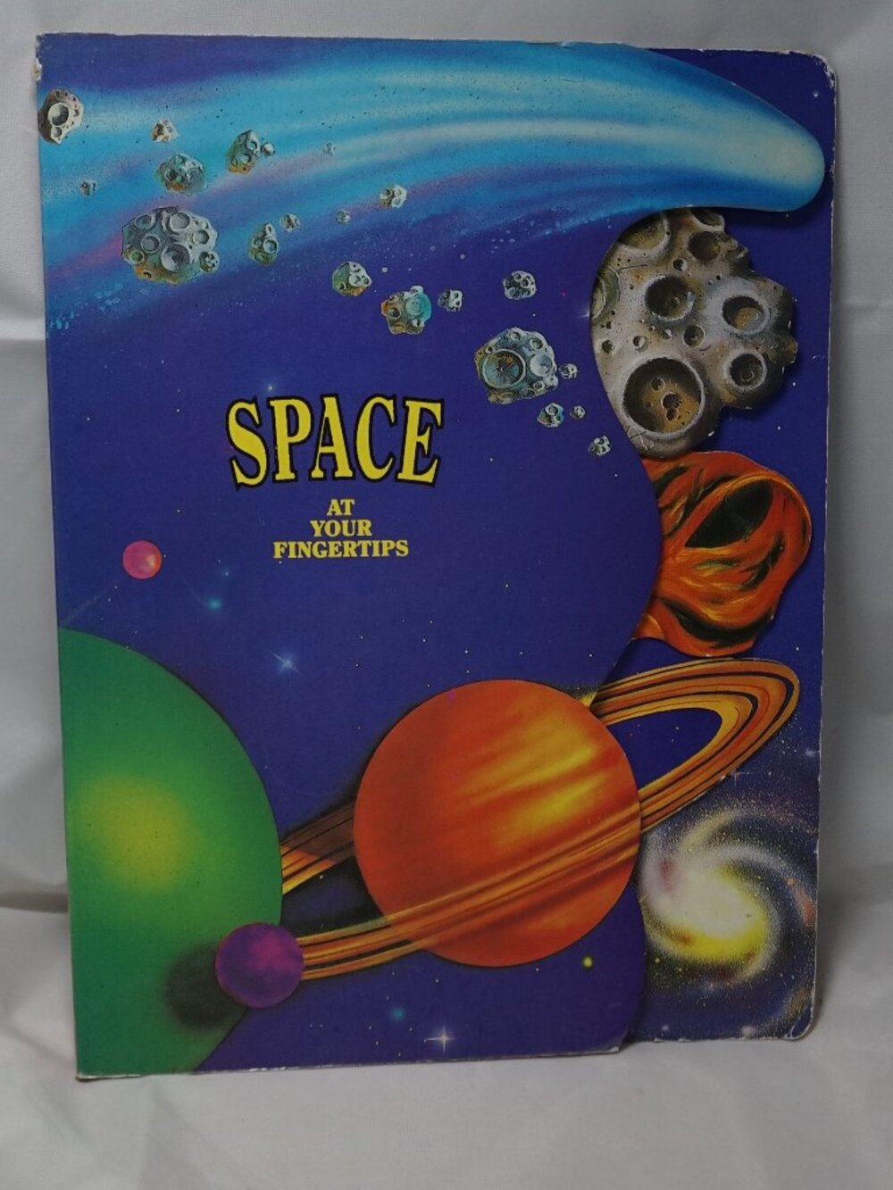 Space At Your Fingertips Shaped Board Book Solar System Planets Children Vintage